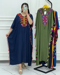 ساحلی پانچ گلدوزی سایزبزرگ 1238 - بلوط مد