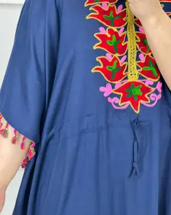 ساحلی پانچ گلدوزی سایزبزرگ 1238 - بلوط مد