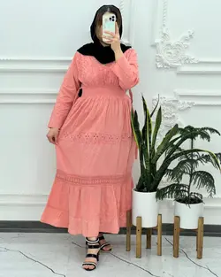 ساحلی سلن بلند تافته نخ هندی 2424 - بلوط مد