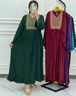 ساحلی ماکسی گلدوزی سایزبزرگ 1209 - بلوط مد