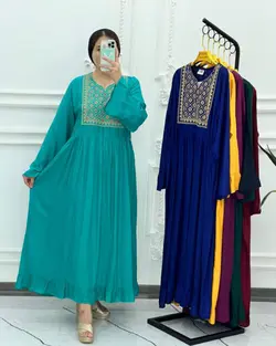 ساحلی ماکسی گلدوزی سایزبزرگ 1209 - بلوط مد