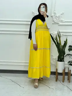 سارافون ساحلی لامبادا مارکدار طلاکوب 1364 - بلوط مد