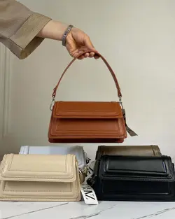 کیف دو دوخت چرم مصنوعی 1192 - بلوط مد