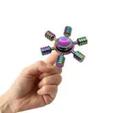 اسپینر فلزی شش پر مدل رنگین کمانی