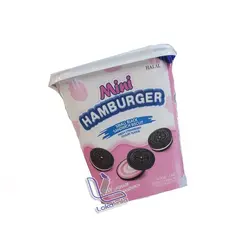 بیسکویت مینی همبرگر حلال با طعم توت فرنگی تازه 130 گرم