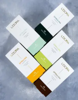 ماسک پودری اسپیرولینا هیدروژلی حاوی سفیده تخم مرغ و کیوتن لدورا هربال 12 عددی - لیزر یاقوت | کلینیک لیزر و فروشگاه اینترنتی