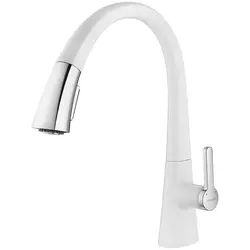 شیر آشپزخانه شاوری هوآیی سفید کروم 67JW