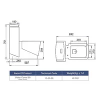 توالت فرنگی مروارید مدل مگا تیپ CH