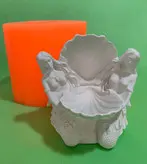 قالب سیلیکونی مدل ظرف هفت سین دو پری دریایی