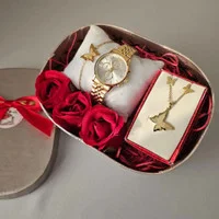 هدیه ولنتاین ساعت مچی زنانه با زیورآلات مدل پروانه ارسال رایگان کادو روز معلم