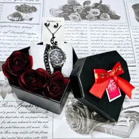 ست ساعت زنانه و دخترانه شیک با جعبه کادویی ارسال رایگان