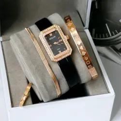 ست ساعت زنانه ست ساعت و دستبند ست کادویی دخترانه زنانه ارسال رایگان