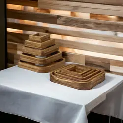 ظروف پنج عددی چوبی