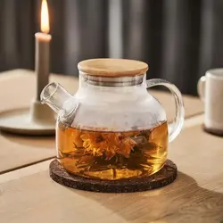 قوری پیرکس درب بامبو