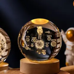 چراغ خواب مدل گوی کریستالی سه بعدی - مدل منظومه شمسی