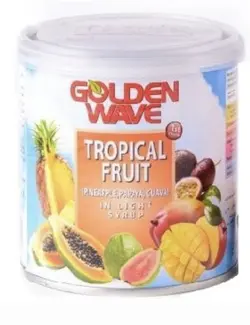 کنسرو میوه های استوایی گلدن ویو Golden wave 425 GR