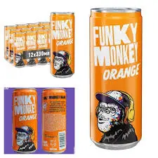 نوشابه انرژی زا فانکی مانکی با طعم پرتقال 330 میل FUNKY MONKEY ORANGE