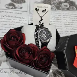 ساعت تقویم دار چرمی زنانه