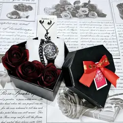 ساعت تقویم دار چرمی زنانه