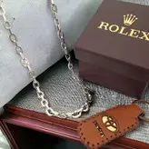 زنجیر استیل گردنبند مردانه Rolex رولکس سیلور کد 1610325