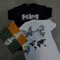 خرید تیشرت  مردانه طرح پروانه ای  نخ پنبه درجه یک با ارسال رایگان