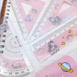 ست گونیا و نقاله یونیکورن بسته 4 عددی