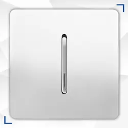 کلید و پریز آسیا مدل کریستال سفید نقره ای