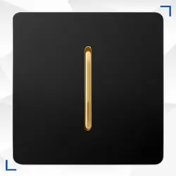 کلید و پریز آسیا مدل کریستال مشکی طلایی