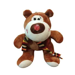 عروسک مدل خرس توت فرنگی شال گردن کد DB23 ارتفاع 25 سانتی‌متر