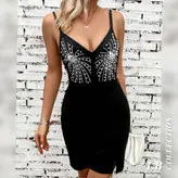 پیراهن مجلسی مروارید و سنگ دوزی SHEIN Unity