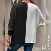 شومیز حریر خفاشی دو رنگ SHEIN Clasi