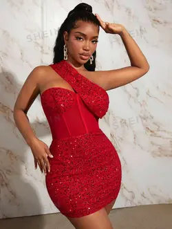 پیراهن مجلسی زنانه پولکی