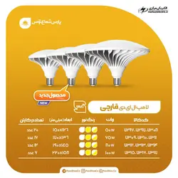 لامپ LED قارچی | 100 وات | مهتابی | آفتابی | ترکیبی | پارس شعاع - الکتریکی مرکزی | MARKAZI ELECTRIC