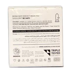 کاندوم خاردار و شیاردار فوق العاده نازک Churchills حاوی اسانس وانیل و روان کننده مضاعف بسته 3 عددی