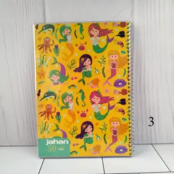 دفتر پنجاه برگ پری دریایی - لوازم تحریر فانتزی در اصفهان - شیکوهپی