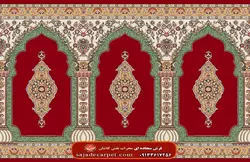 فرش سجاده ای طرح بارگاه 700 شانه کد 26 - فرش سجاده ای کاشان