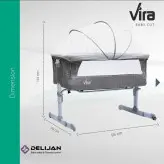 تخت و گهواره ویرا دلیجان (با سایبان) (تخت کنار مادر)(vira delijan)