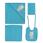 سرویس حوله نوزاد 4 تکه سایز 70 در 70 (رنگبندی متنوع)