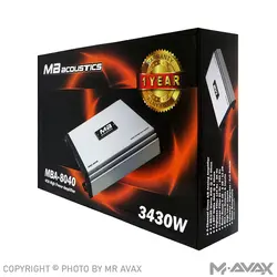 آمپلی فایر 4 کانال ام بی آکوستیک (MB Acoustics) مدل MBA-8040