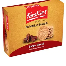 بیسکویت جو با جوانه گندم و شهد خرما 500 گرمی