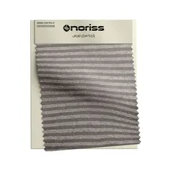 پارچه تریکو دورس دو نخ لاکرا ساده گردباف نوریس | مشکی ملانژ راه راه ریز