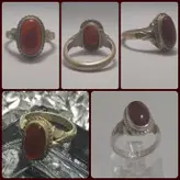 انگشتر عقیق یمانی رکاب قدیمی با قدمت 40 ساله مختص ظریف پسندان اصیل پوش(کد 8)