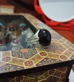 انگشتر عقیق جذع- جزع شفت العبد رکاب تماما دستساز قدیمی اصیل (کد 13)