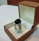 انگشتر عقیق جذع- جزع شفت العبد رکاب تماما دستساز قدیمی اصیل (کد 13)