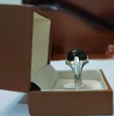 انگشتر عقیق جذع- جزع شفت العبد رکاب تماما دستساز قدیمی اصیل (کد 13)