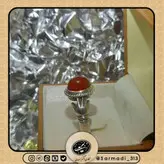 انگشتر عقیق کلوخه سرخ دست دلبری قدیمی بی تکرار(کد 15)