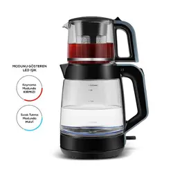 چاییساز برقی کاراجا مدل Glass Tea XL دسته آبی