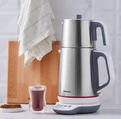 چاییساز برقی هومند مدل Royaltea استیل سفید
