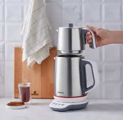 چاییساز برقی هومند مدل Royaltea استیل سفید