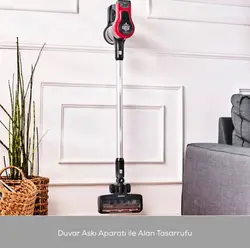 جارو شارژی عصایی کاراجا مدل  Vantuz power force max قرمز